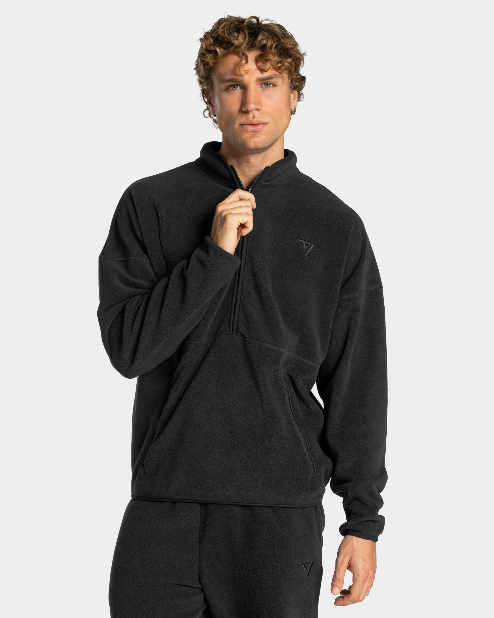 Fleece Half Zip Sweater 'Anthracite'