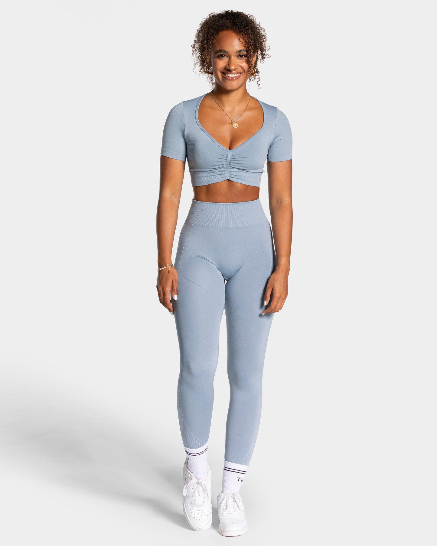 Focus Crop Top ‘Steel Blue’