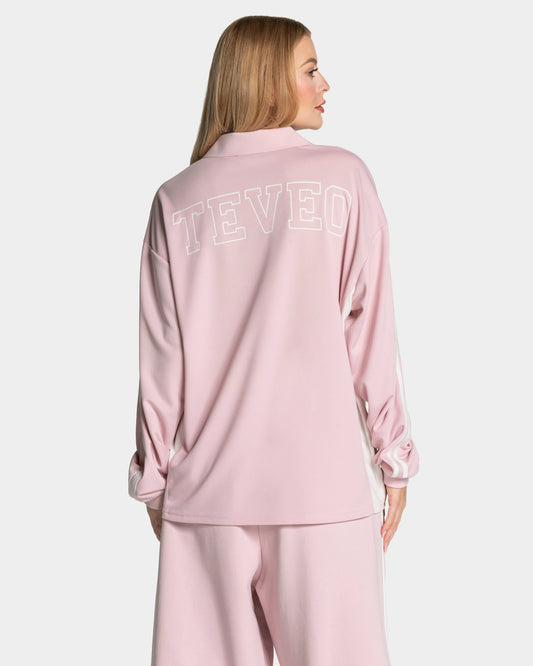Football Polo Longsleeve ‘Light Pink’