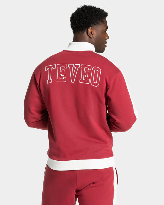 Football Zip Jacket ‘Cranberry’
