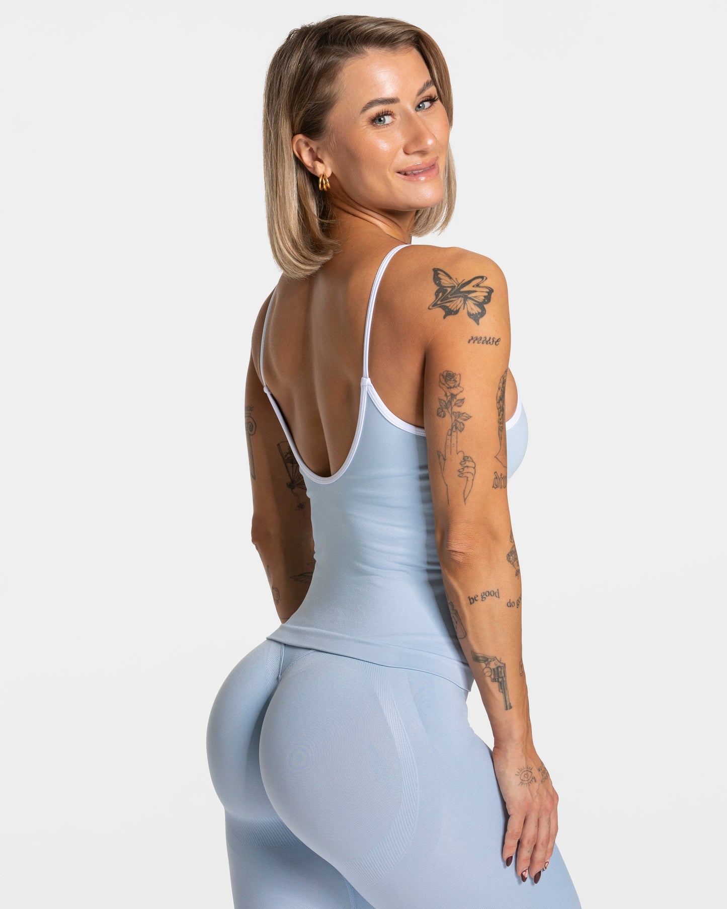 Top Contrastline Cami „Jasnoniebieski”