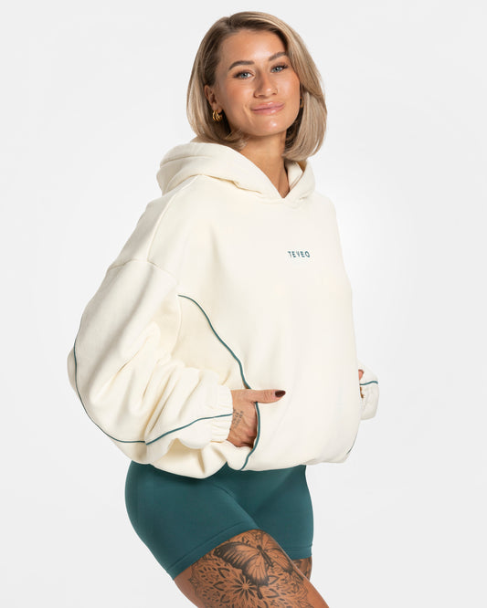 Contrastline Hooded Sweater ‘Off White’