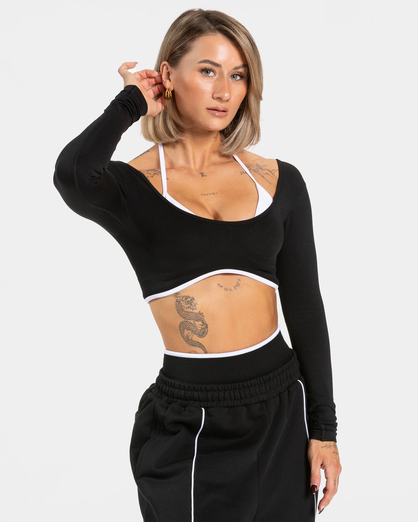 Contrastline Longsleeve ‘Black’