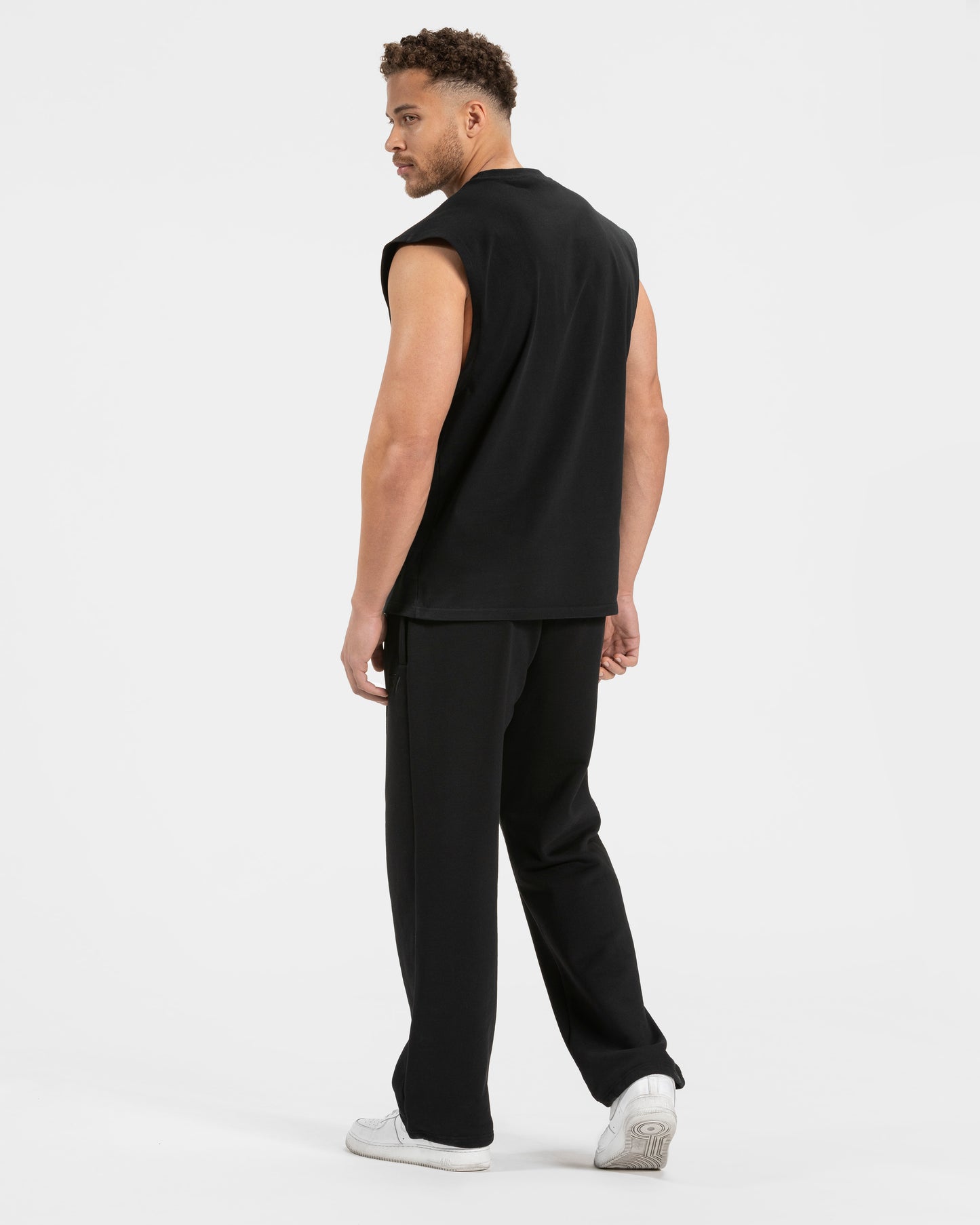 Contrastline Straight Leg Joggers ‘Black’