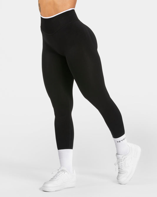 Contrastline Sculpt Scrunch Leggings ‘Black’