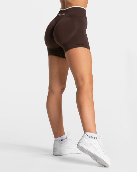 Contrastline Sculpt Scrunch Shorts ‘Espresso’