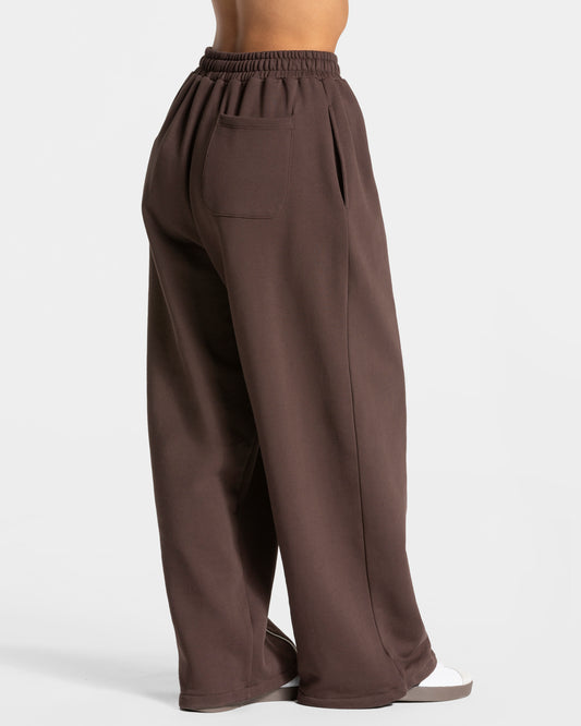 Contrastline Wide Leg Joggers ‘Espresso’