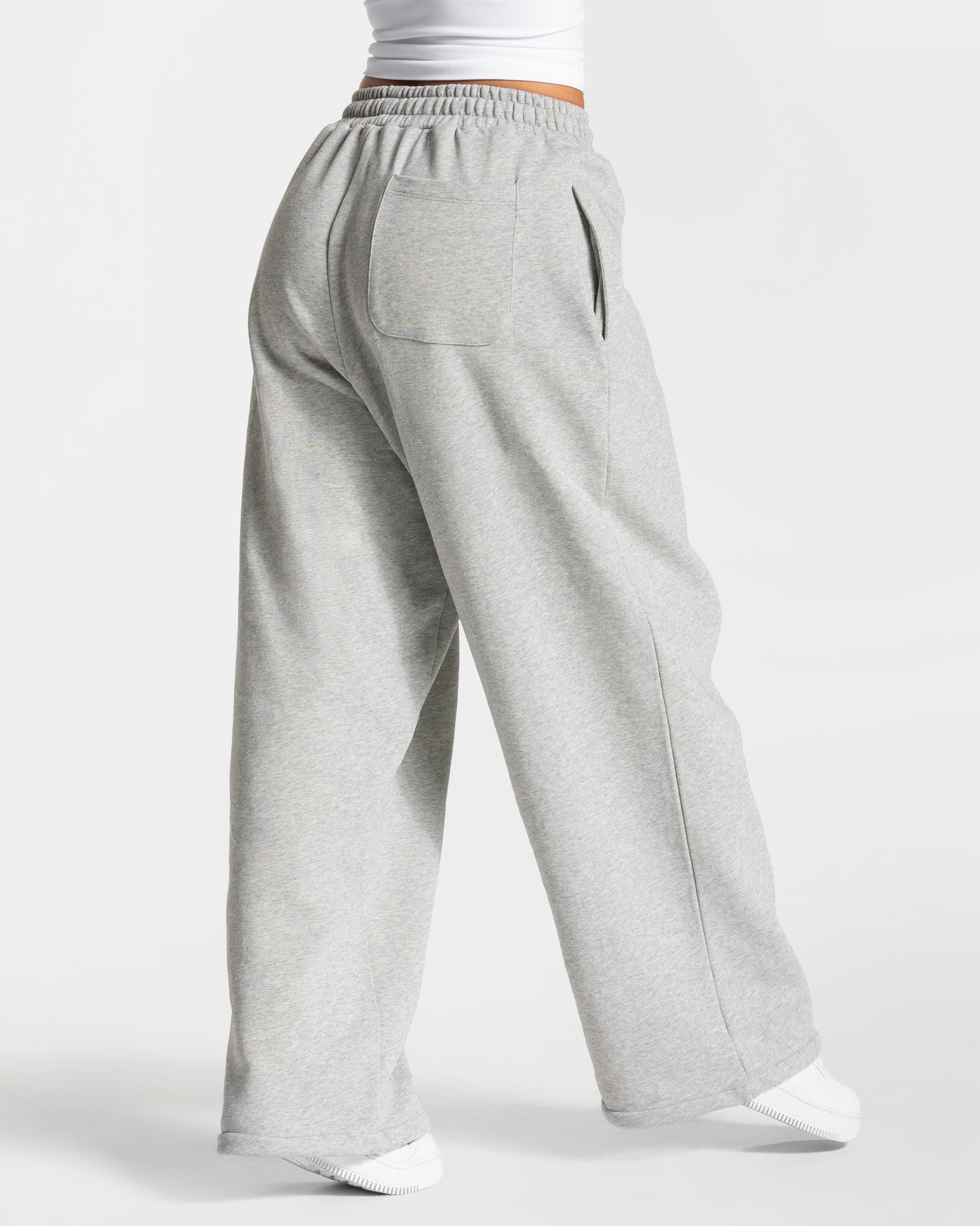 Contrastline Wide Leg Joggers ‘Light Grey’