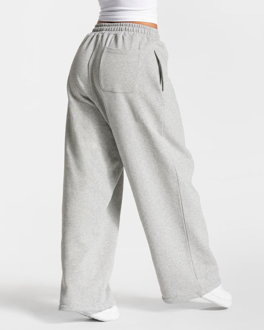 Contrastline Wide Leg Joggers ‘Light Grey’
