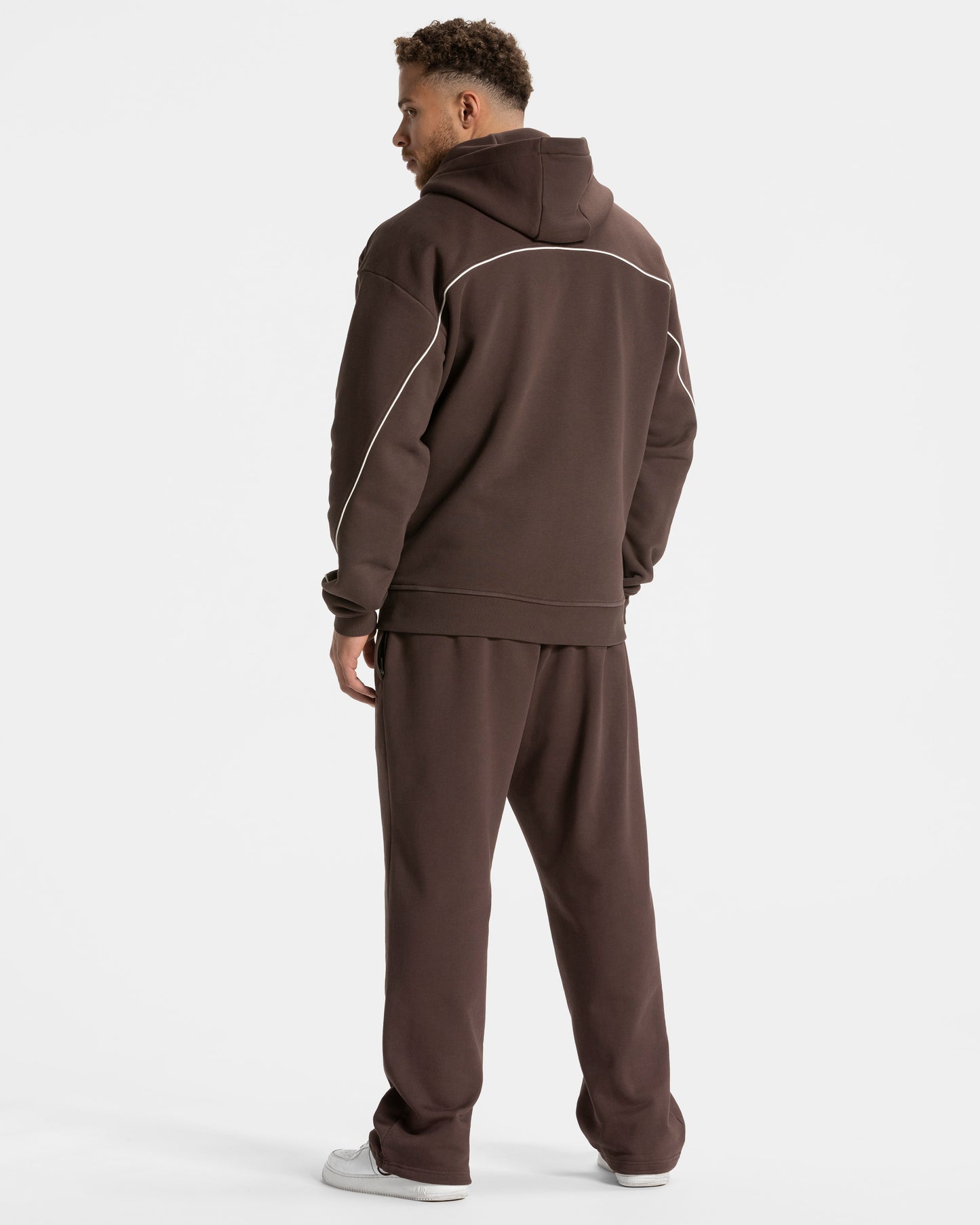Contrastline Zip Jacke ‘Espresso’