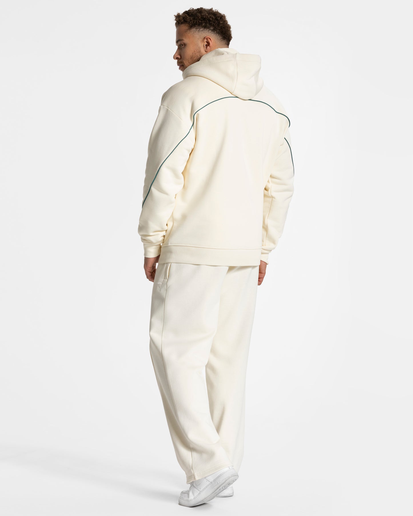Joggers Contrastline Straight Leg "Off White" (bianco panna)