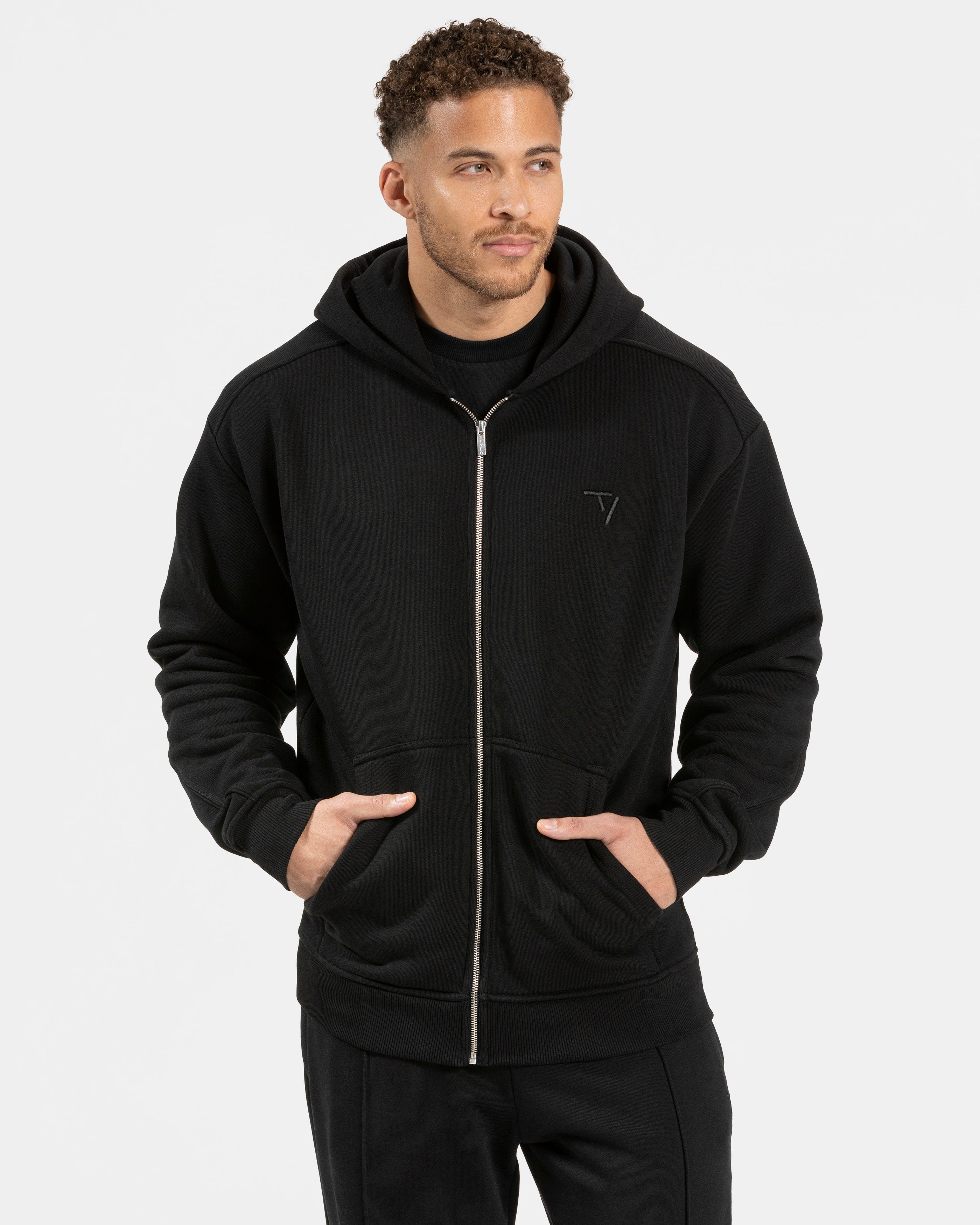 Veste de sport zippée Contrastline « noire »