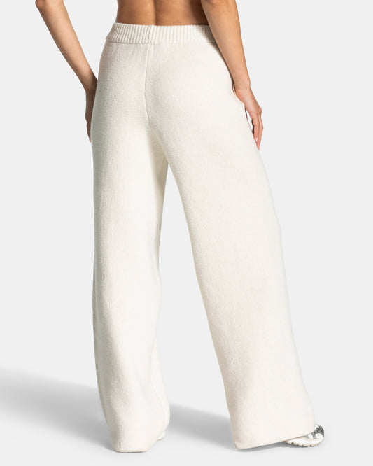 Knit Straight Leg Pants "Cream"