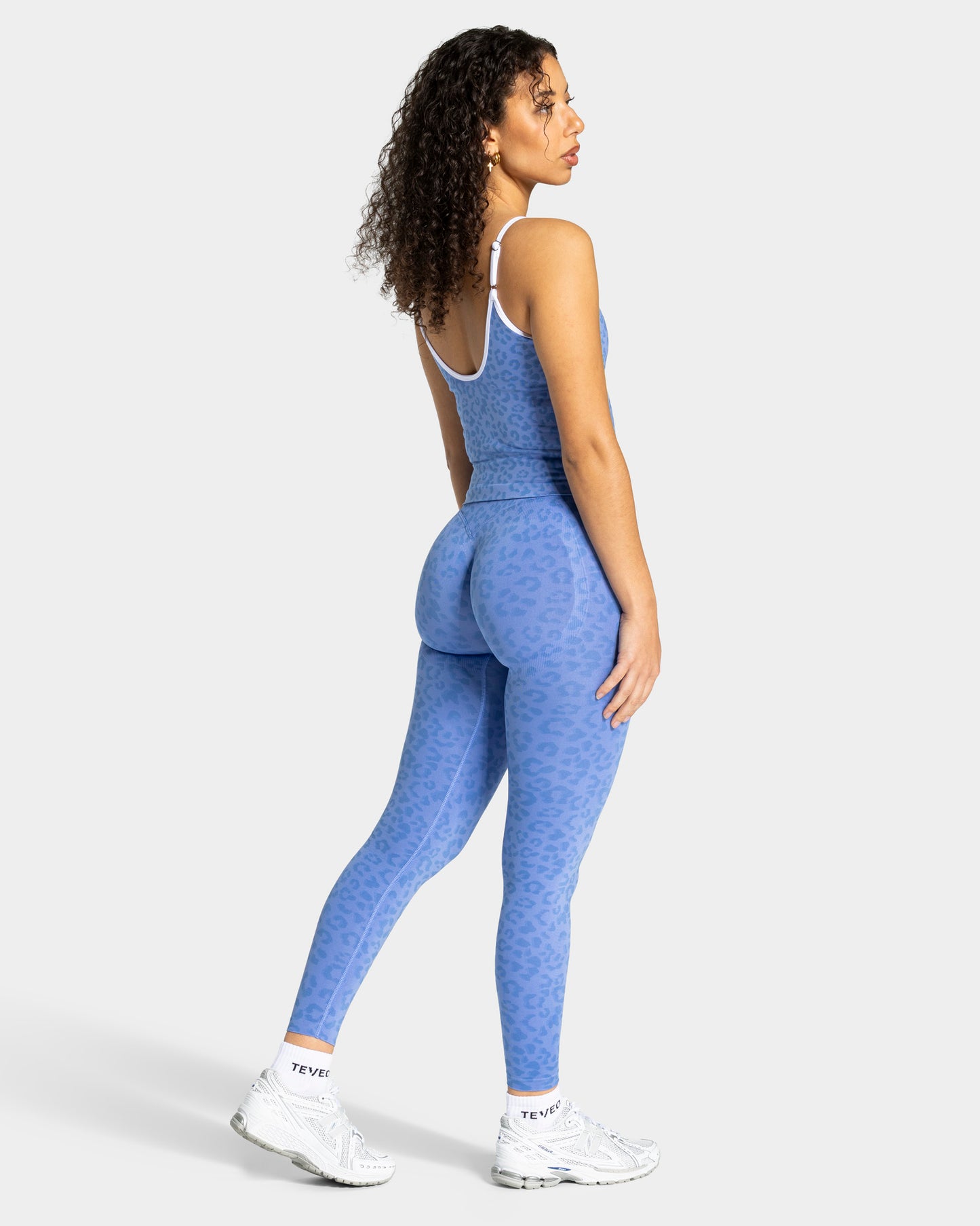 Leggings Contrastline “Stampa leopardata Azure"