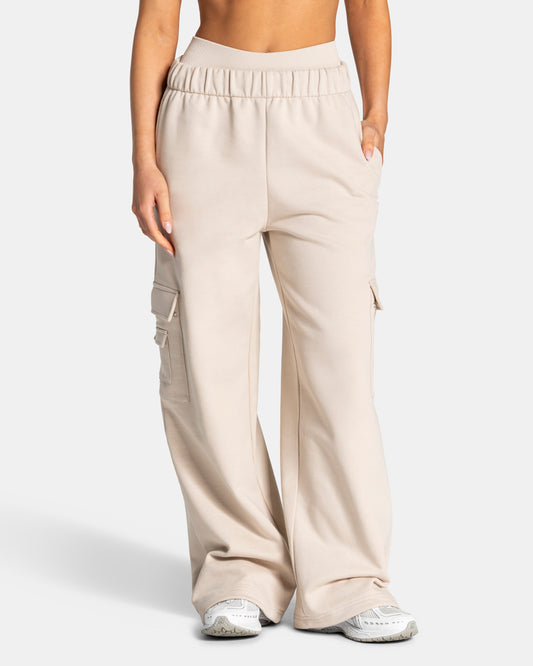 Lift Wide Leg Cargo Jogger "Cream"