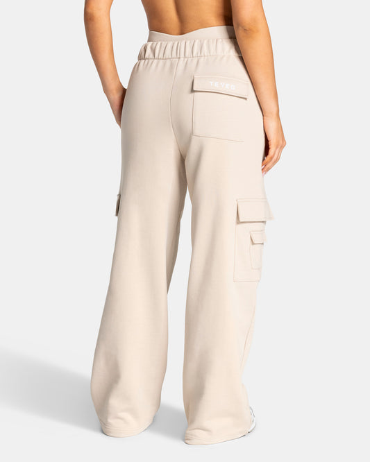 Lift Wide Leg Cargo Jogger "Cream"