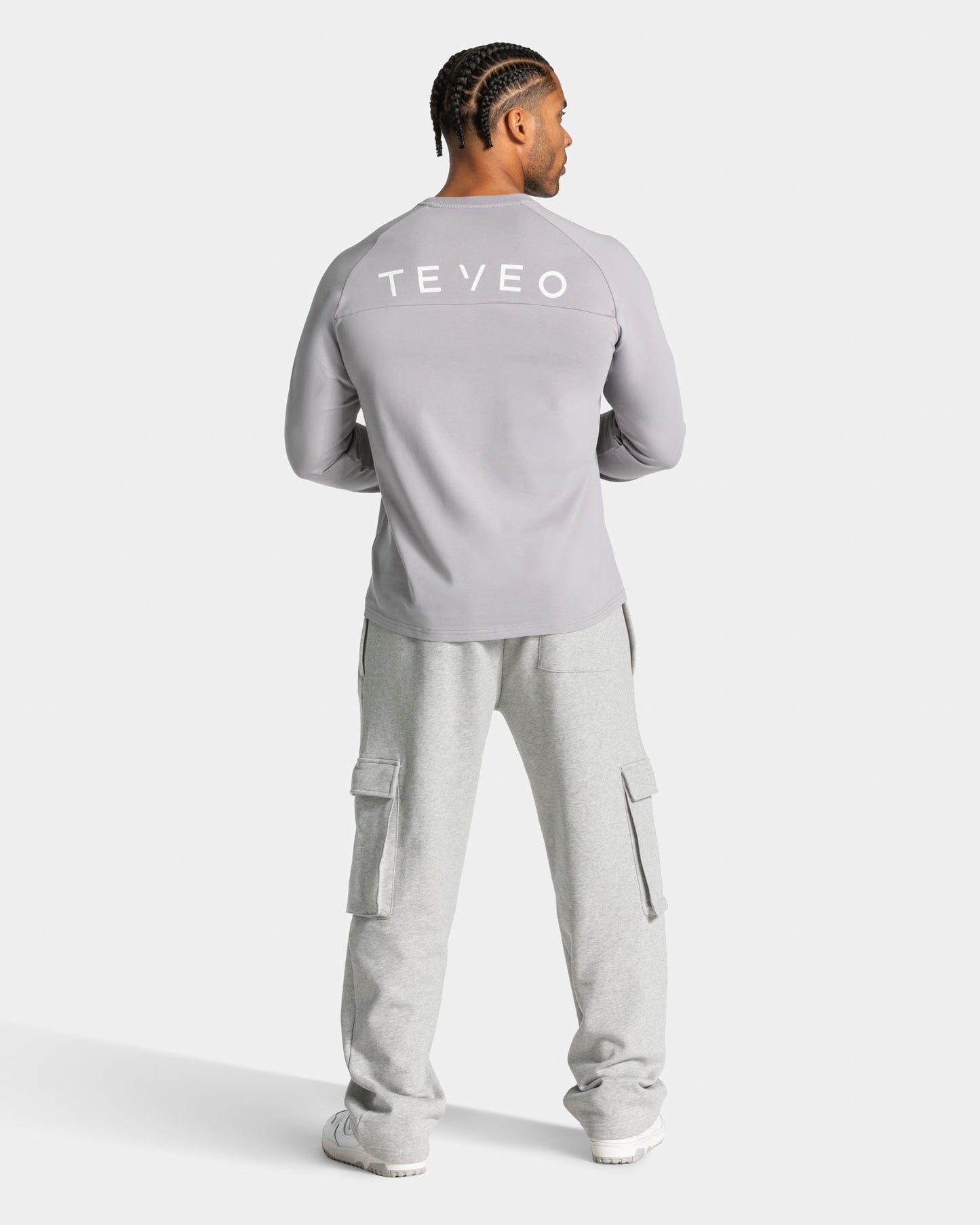 Lift Wide Leg Cargo Joggers ‘Light Grey Marl’