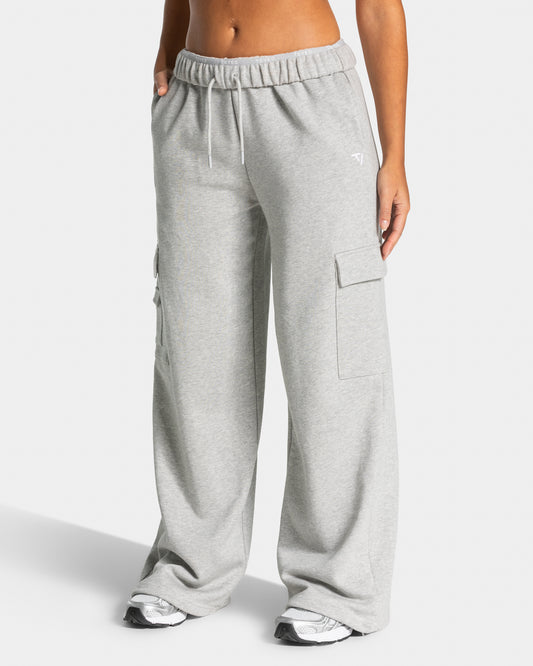 Lift Wide Leg Cargo Joggers ‘Light Grey Marl’