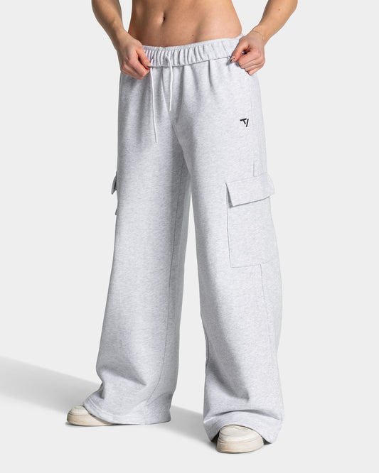 Lift Wide Leg Cargo Joggers ‘White Marl’