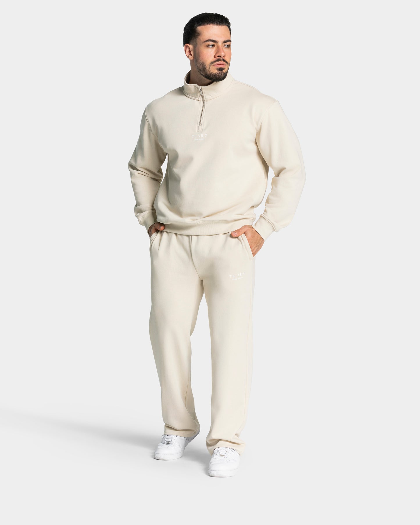 Sudadera Lifting Club Half Zip «crema»