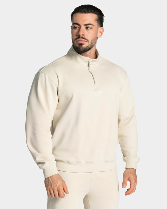 Felpa half zip Lifting Club "Crema"