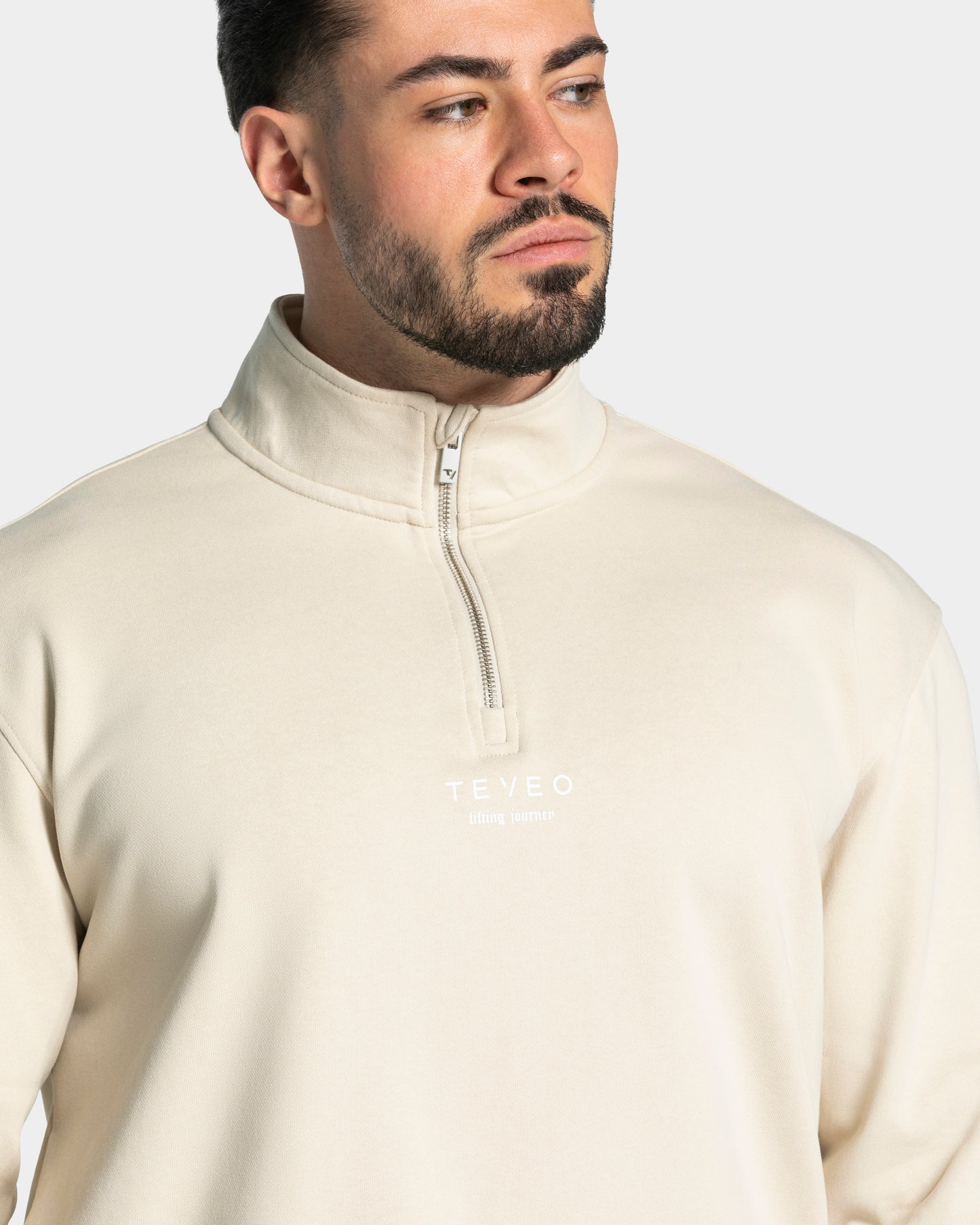 Sudadera Lifting Club Half Zip «crema»