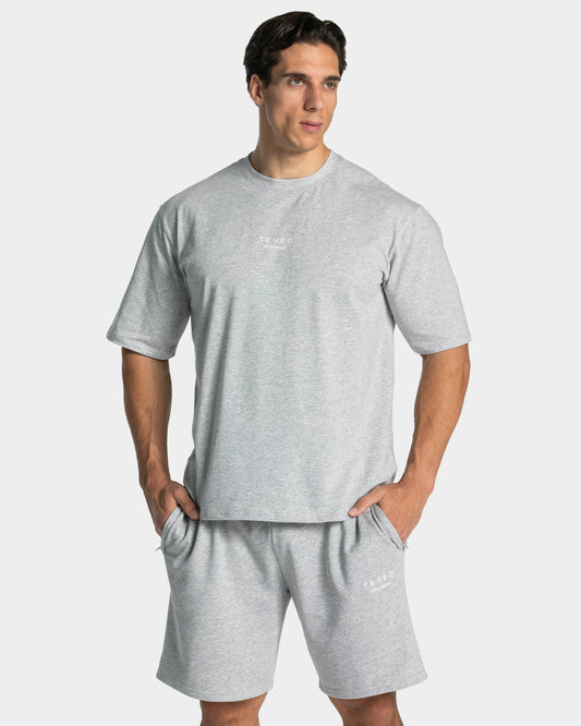 T-shirt oversize Lifting Club "Grigio chiaro mélange"