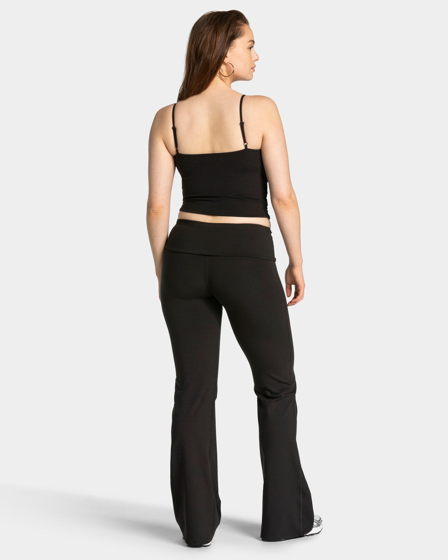 Mellow Fold Over Flared Leggings (Tall) ‘Black’