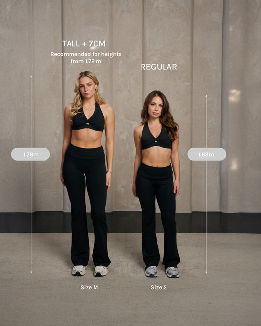 Leggings Mellow Fold Over Flared Regular “Nero"