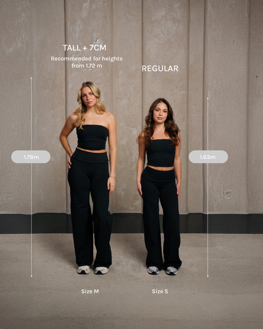 Mellow Fold Over Straight Leg Pants (Regular) ‘Black’