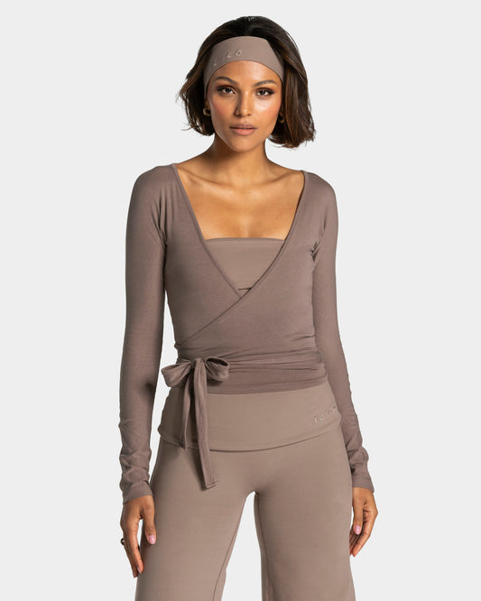 Maglia a manica lunga Mellow Wrapped nel colore “Moca"