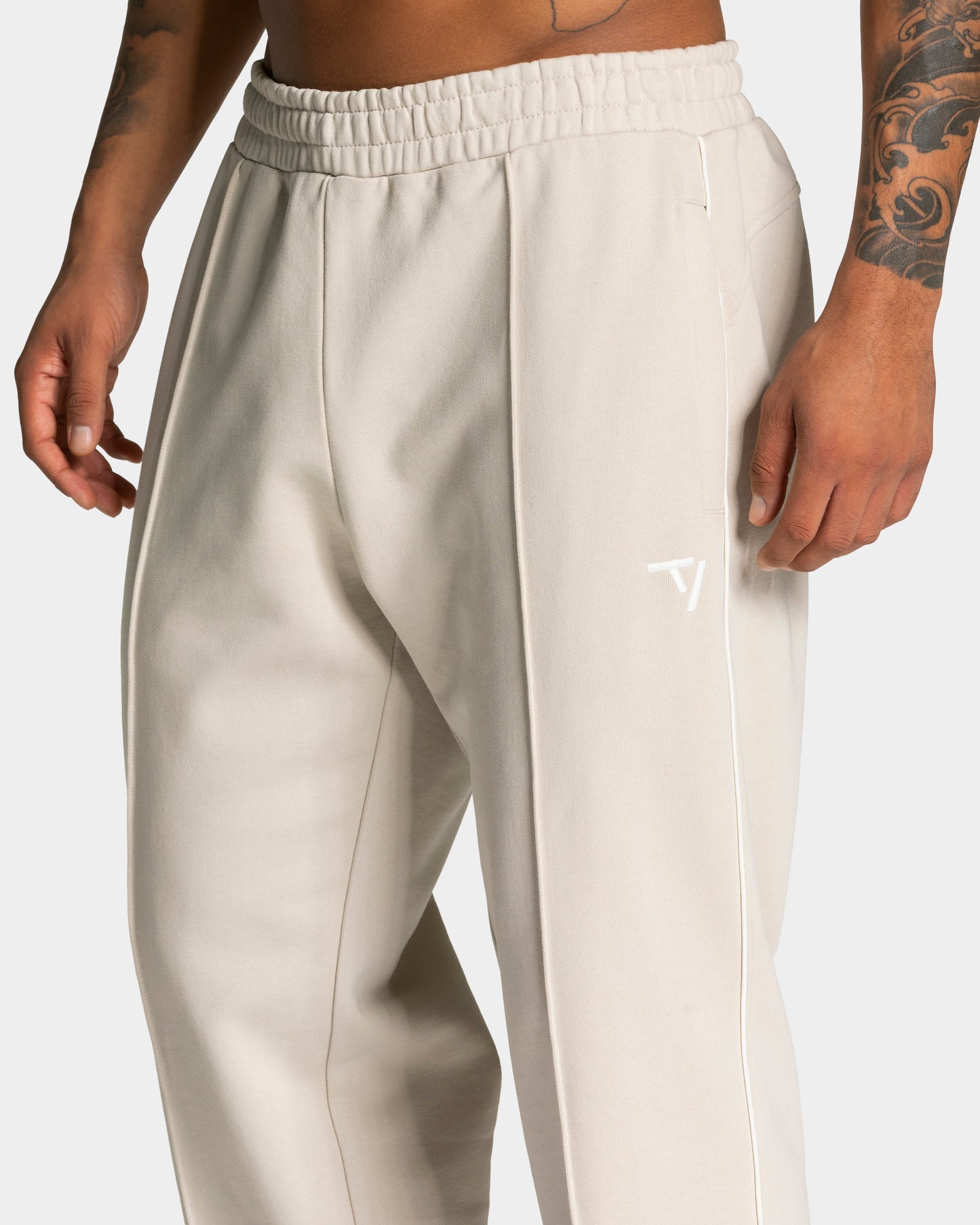 Joggery Contrastline Straight Leg „Cream”