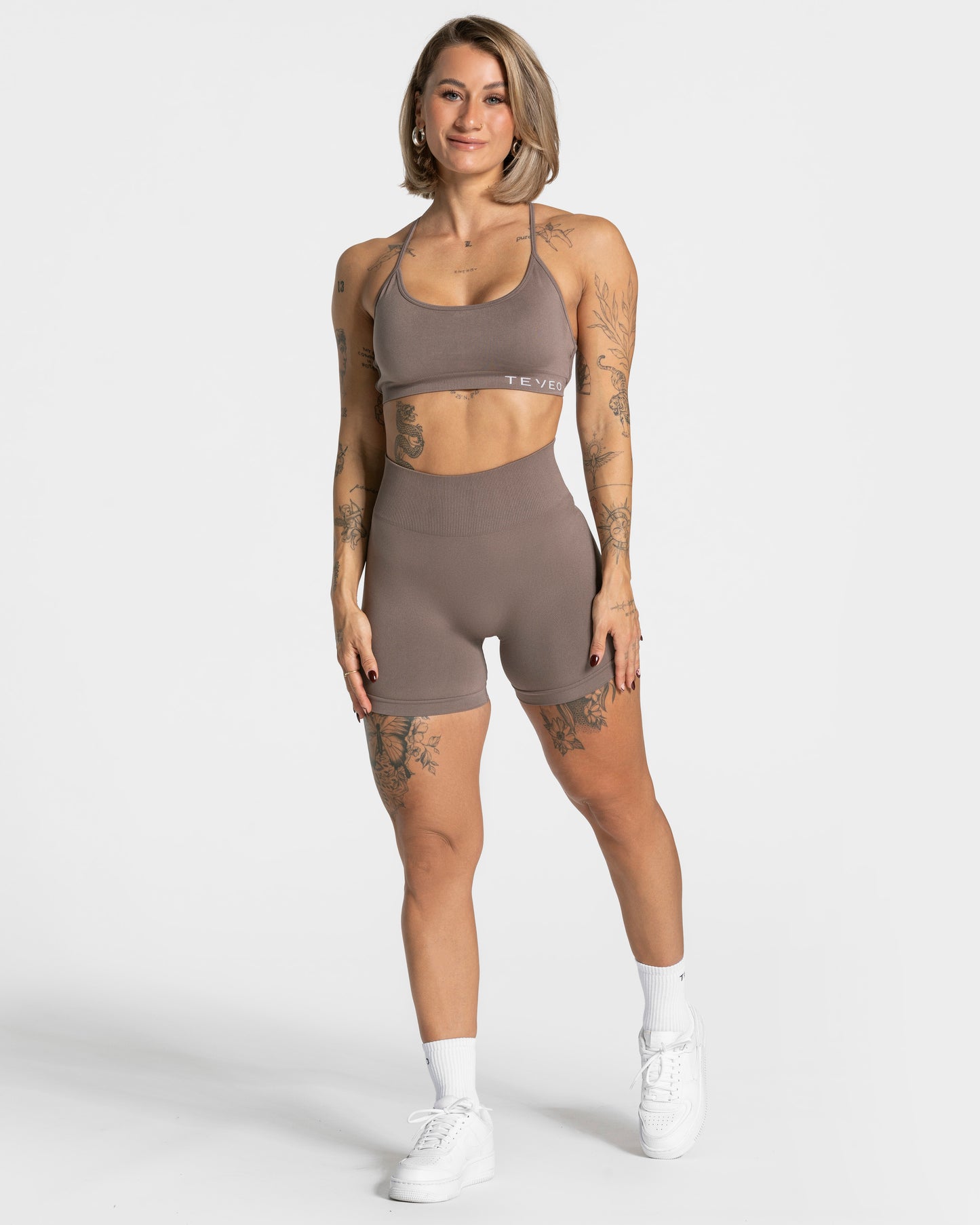 Pure Covert Scrunch Shorts ‘Mocha’