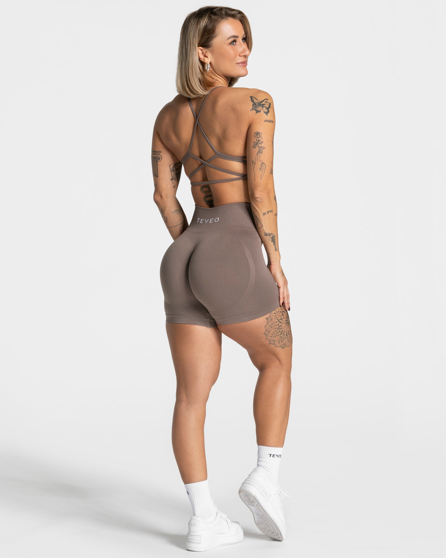 Pure Covert Scrunch Shorts ‘Mocha’
