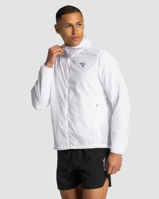 RUN Lightweight Zip Jacke "Weiß"