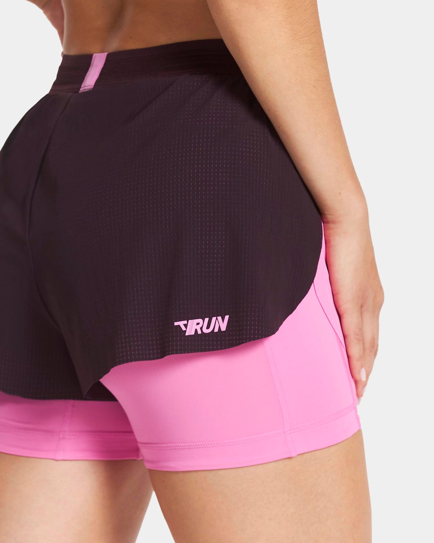RUN 2in1 Shorts 5 Inch ‘Merlot / Boost Pink’