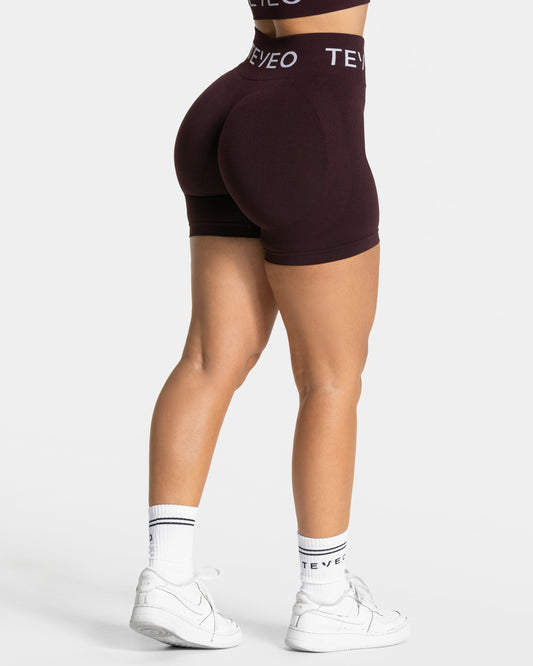 Signature Covert Scrunch Shorts ‘Merlot’