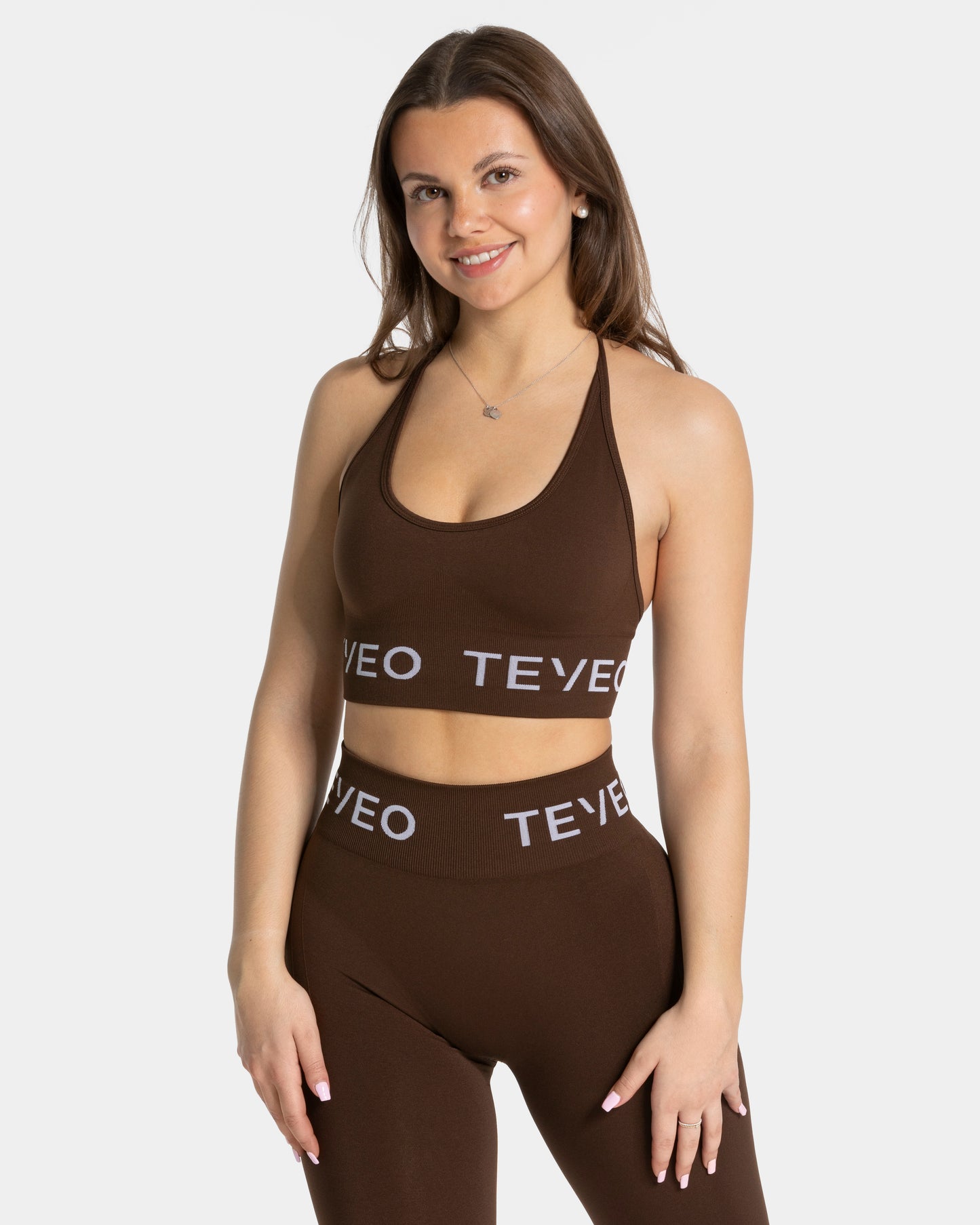 Signature Halterneck Bra ‘Dark Brown’