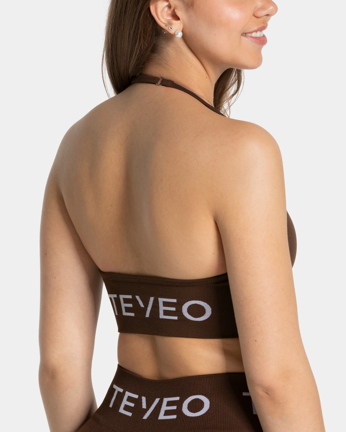 Signature Halterneck Bra ‘Dark Brown’