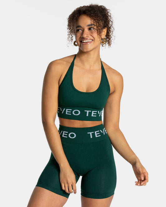 Signature Halterneck Bra ‘Dark Green’