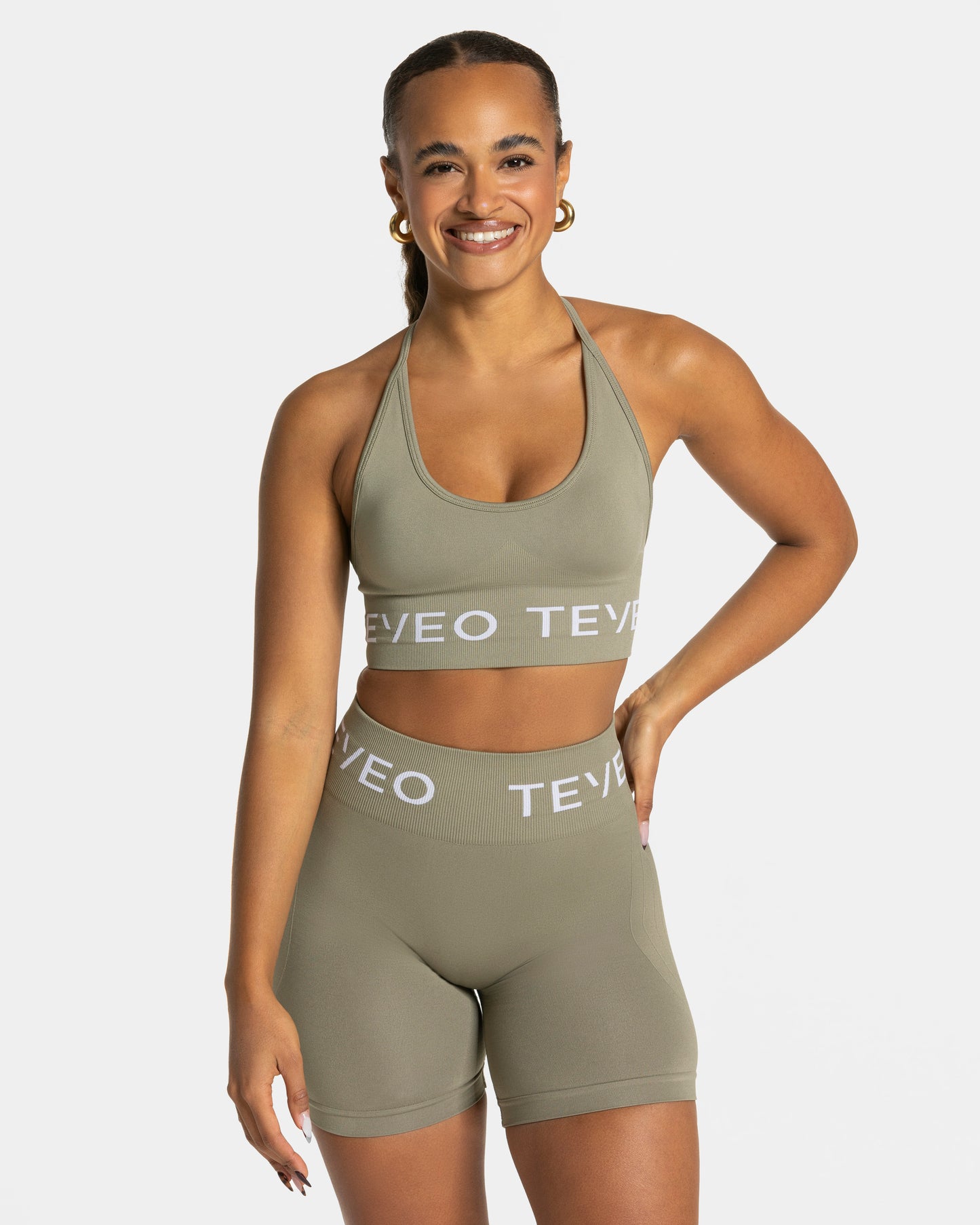 Signature Halterneck Bra ‘Khaki’