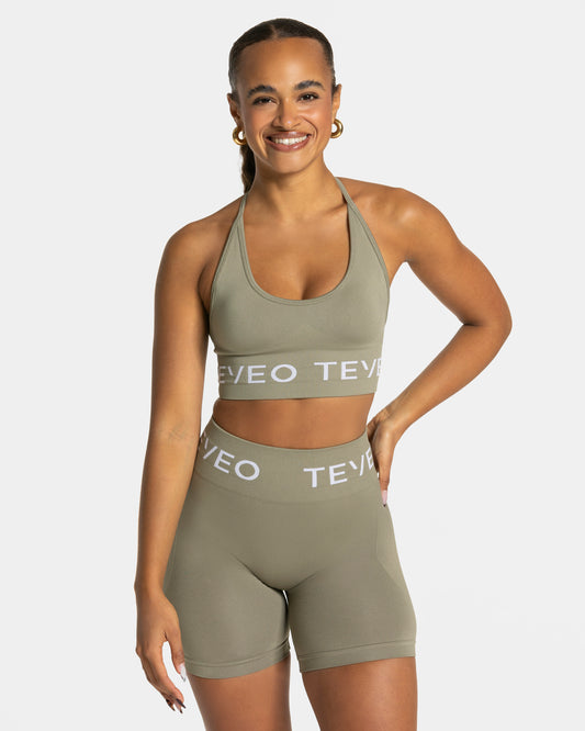 Signature Halterneck Bra ‘Khaki’