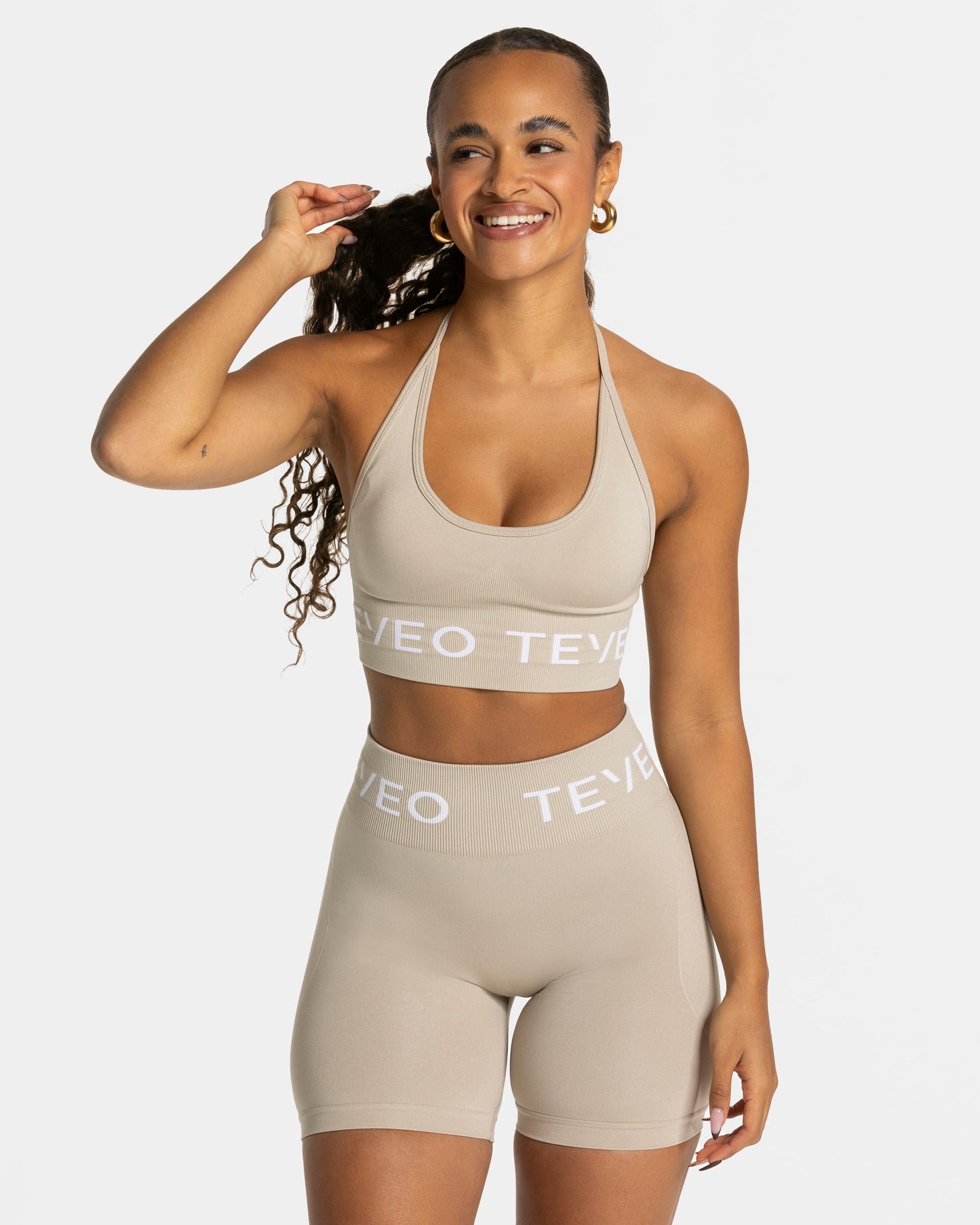 Signature Halterneck Bra ‘Latte’