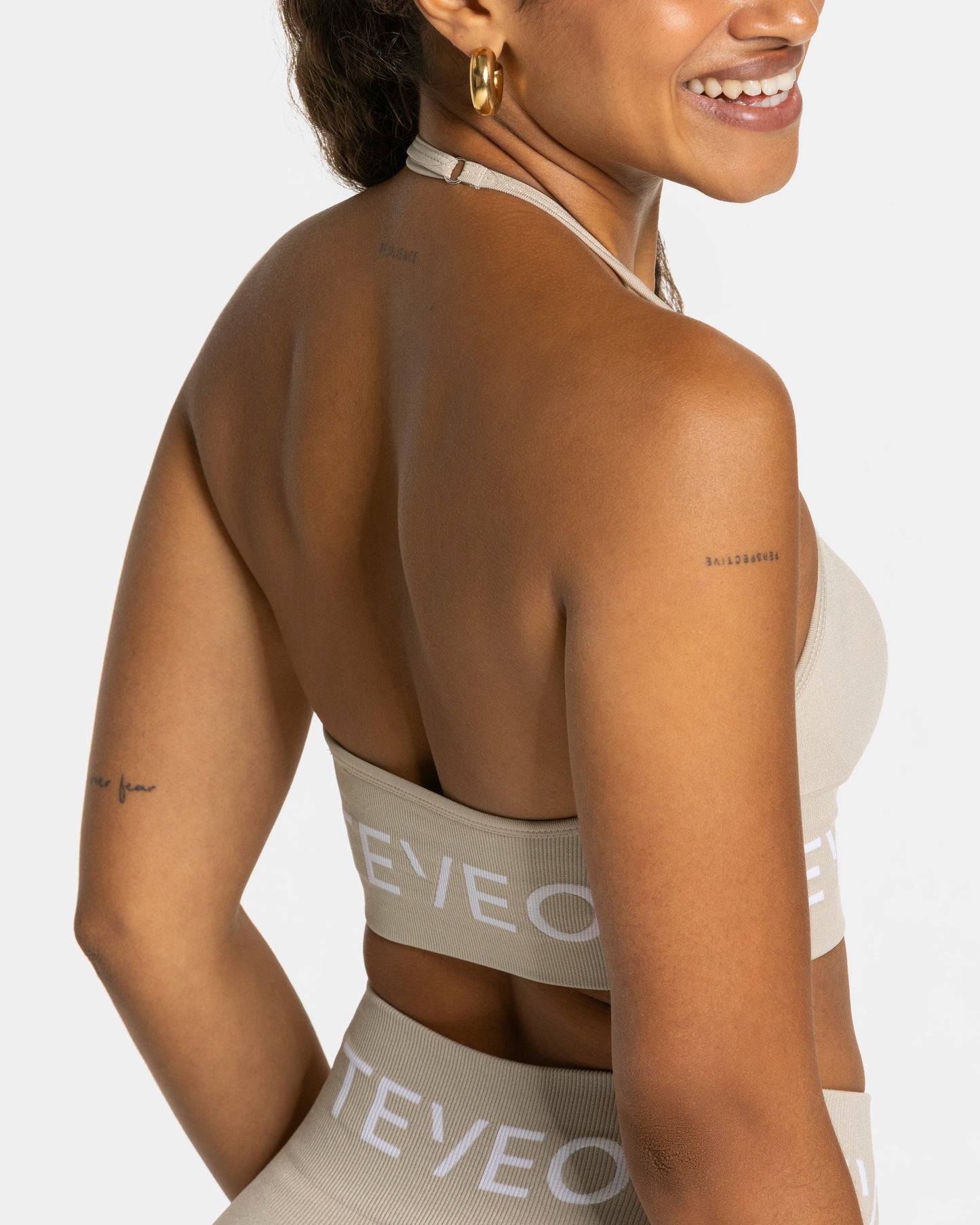 Signature Halterneck Bra ‘Latte’