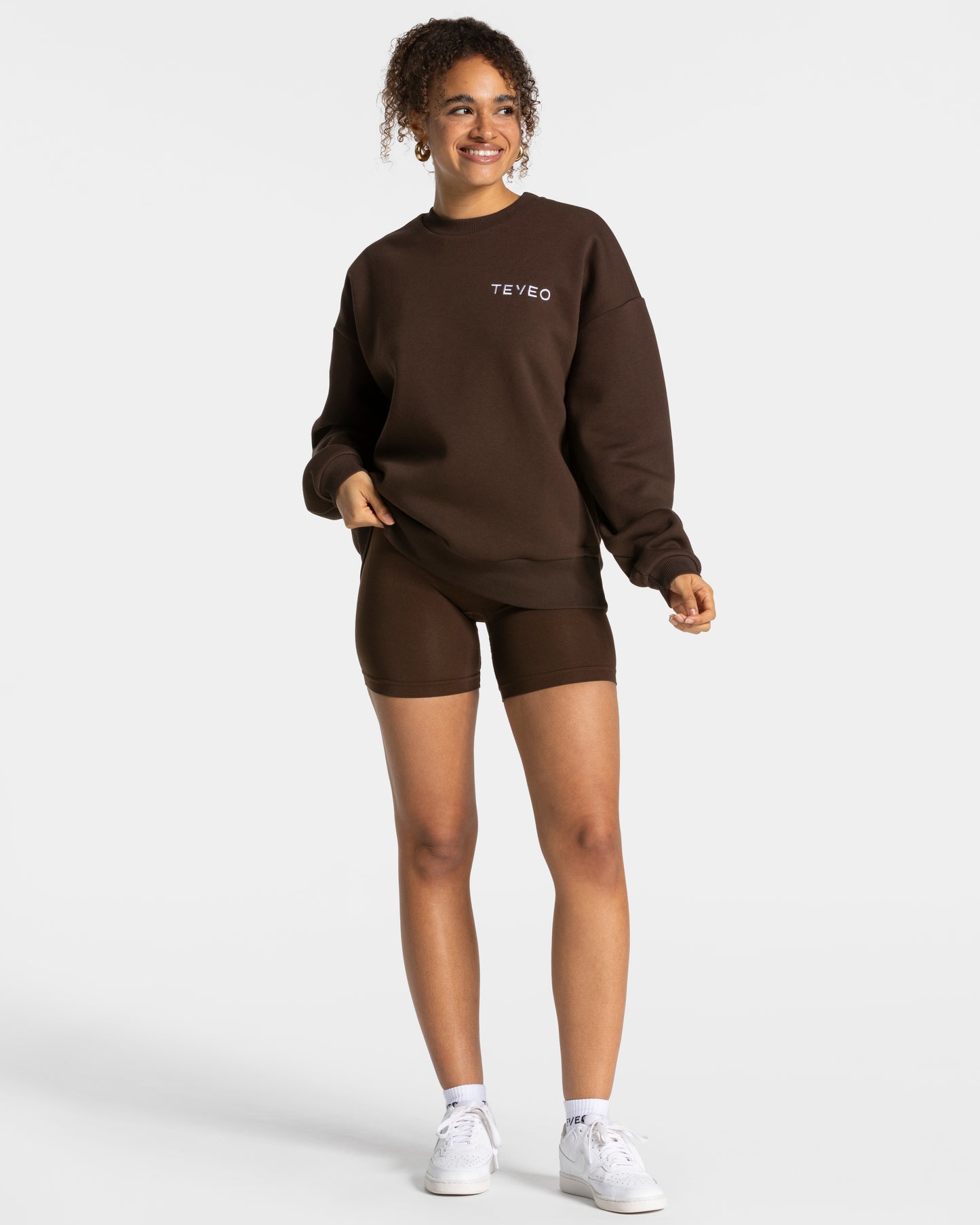 Felpa Signature Oversized “Marrone scuro”