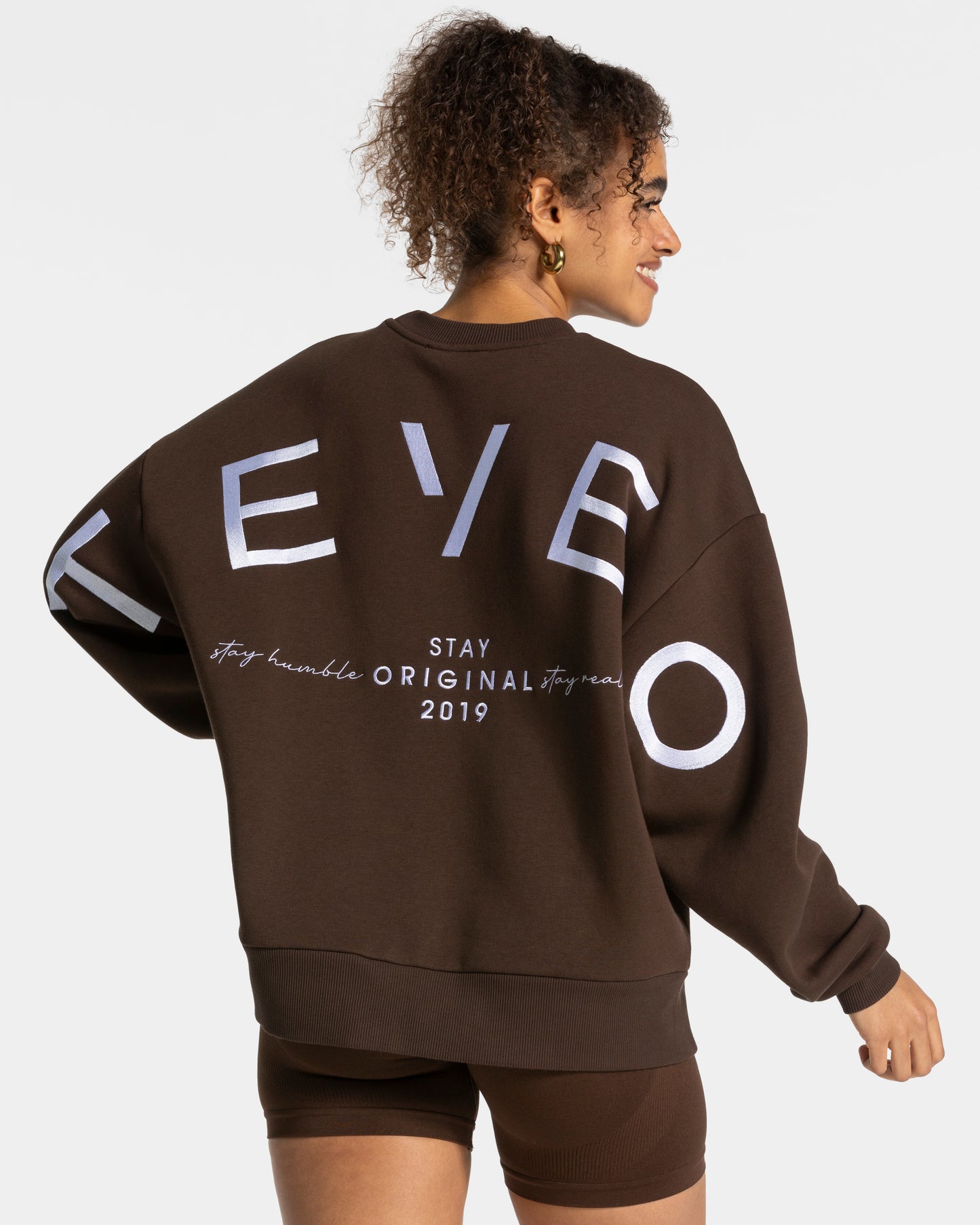 Felpa Signature Oversized “Marrone scuro”