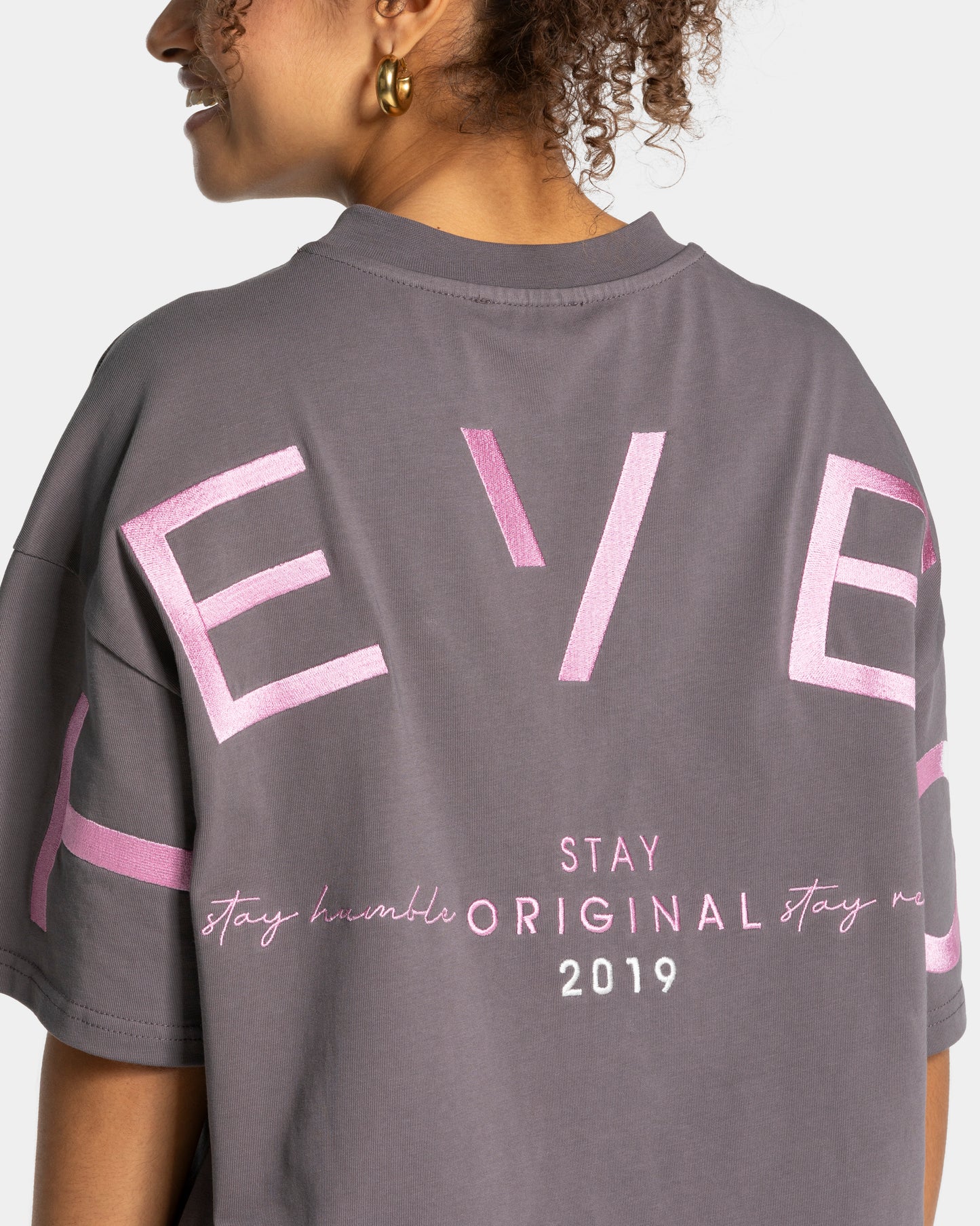 T-shirt oversize Signature « graphite »
