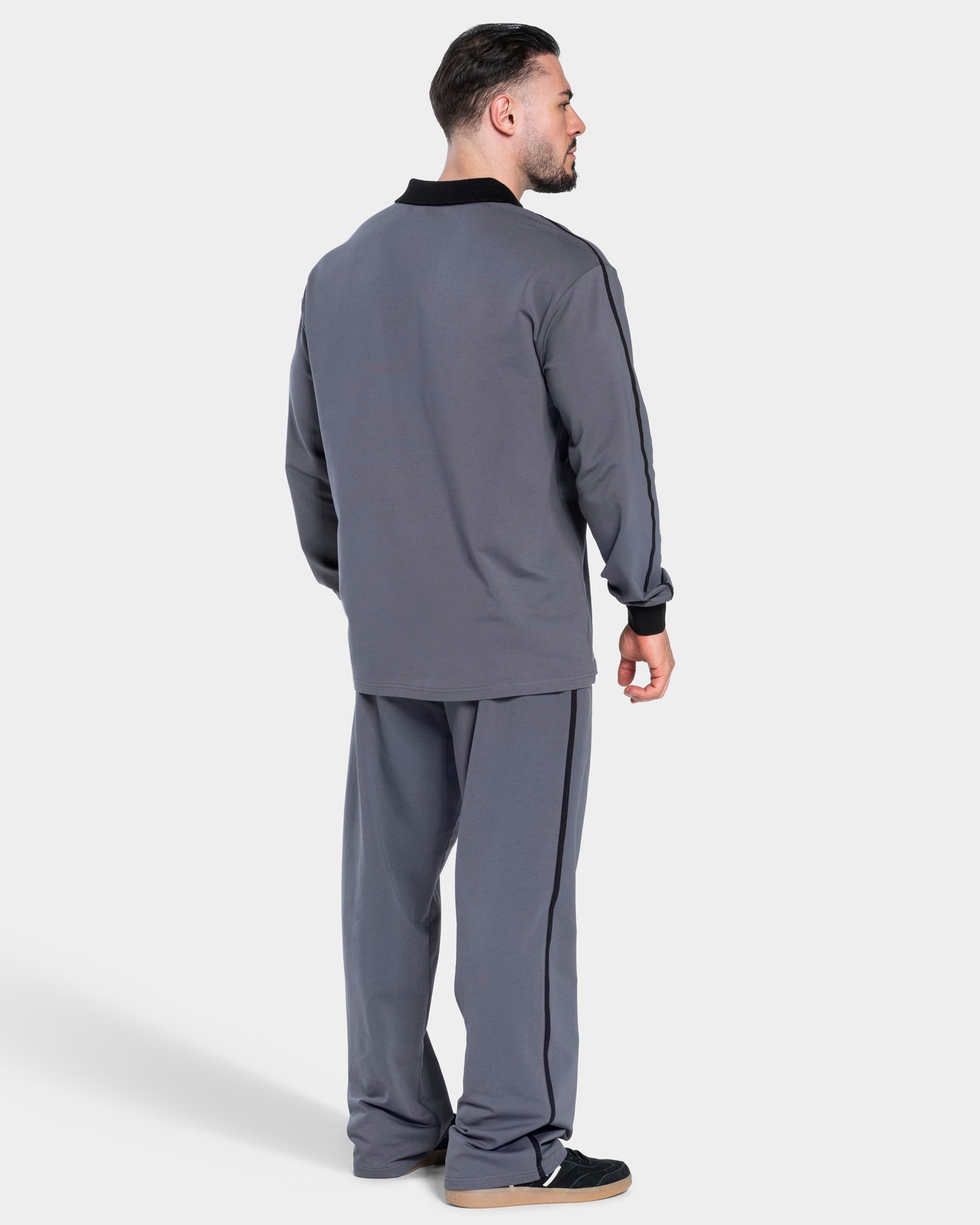 Soft Polo Longsleeve ‘Graphite’