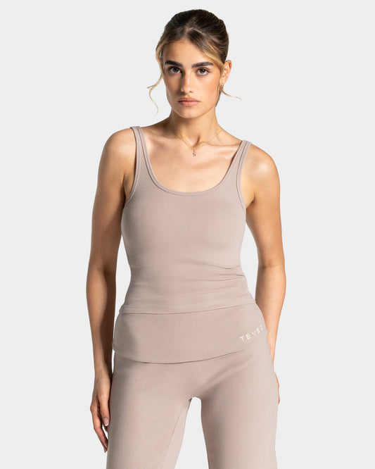 Soft Ribbed Top "Cappuccino"