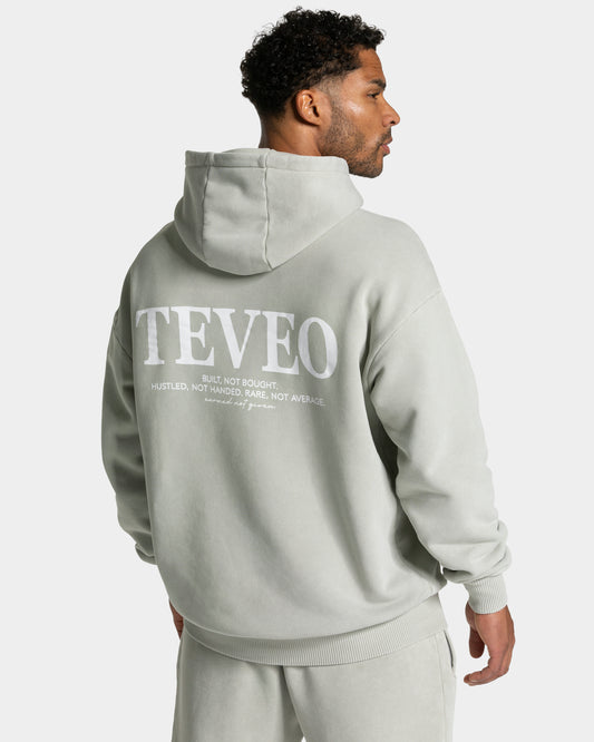 Sweat à capuche Acid « vert sauge »